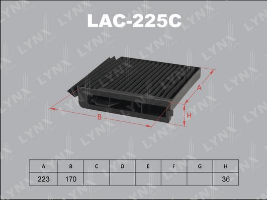 LYNXauto LAC-225C - Filtre, air de l'habitacle cwaw.fr