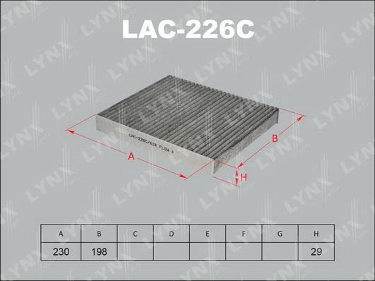 LYNXauto LAC-226C - Filtre, air de l'habitacle cwaw.fr