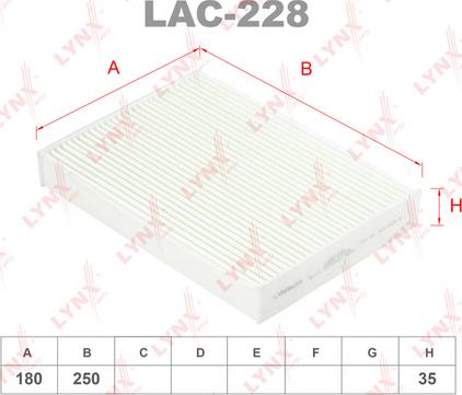 LYNXauto LAC-228 - Filtre, air de l'habitacle cwaw.fr