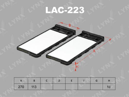 LYNXauto LAC-223 - Filtre, air de l'habitacle cwaw.fr