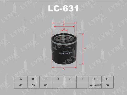 LYNXauto LC-631 - Filtre à huile cwaw.fr