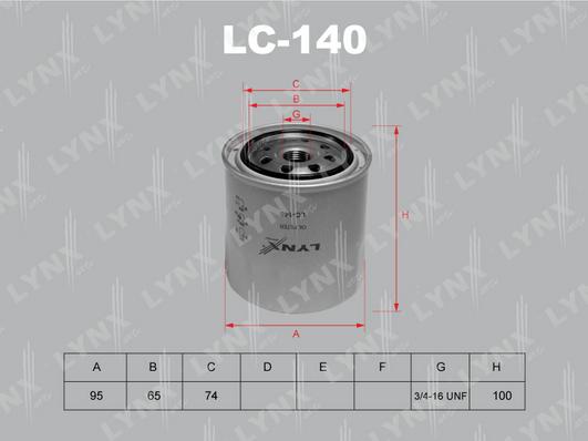 LYNXauto LC-140 - Filtre à huile cwaw.fr