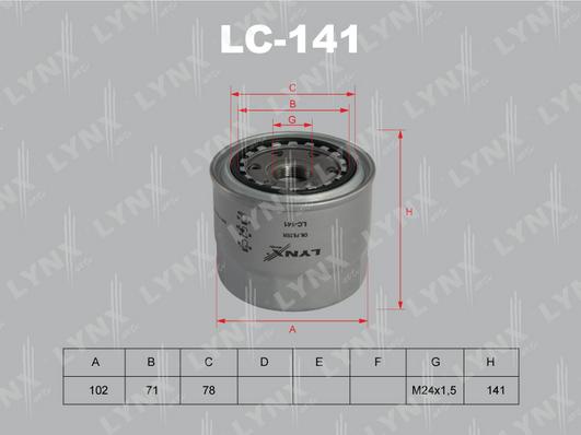 LYNXauto LC-141 - Filtre à huile cwaw.fr