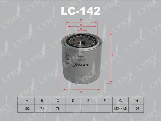 LYNXauto LC-142 - Filtre à huile cwaw.fr