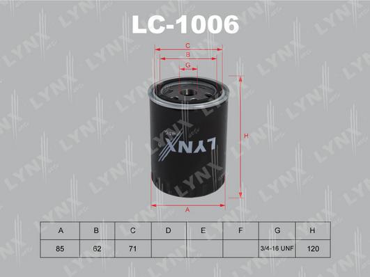 LYNXauto LC-1006 - Filtre à huile cwaw.fr