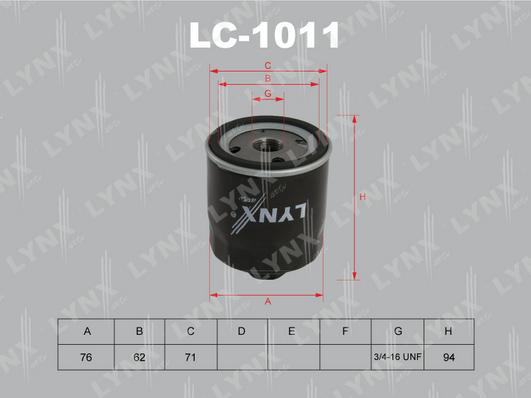 LYNXauto LC-1011 - Filtre à huile cwaw.fr