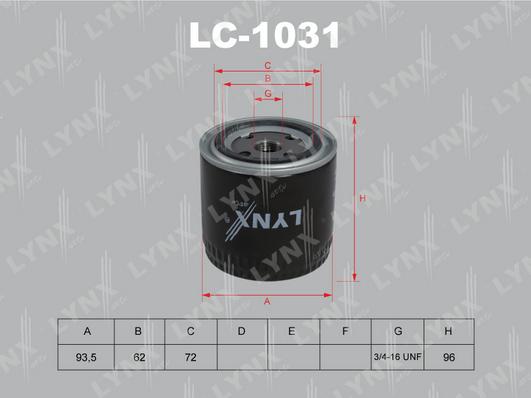 LYNXauto LC-1031 - Filtre à huile cwaw.fr