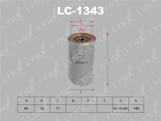 LYNXauto LC-1343 - Filtre à huile cwaw.fr