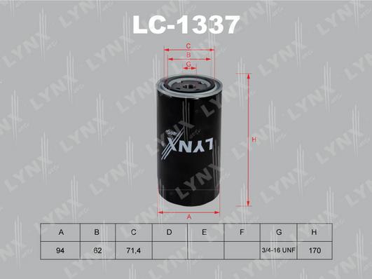 LYNXauto LC-1337 - Filtre à huile cwaw.fr