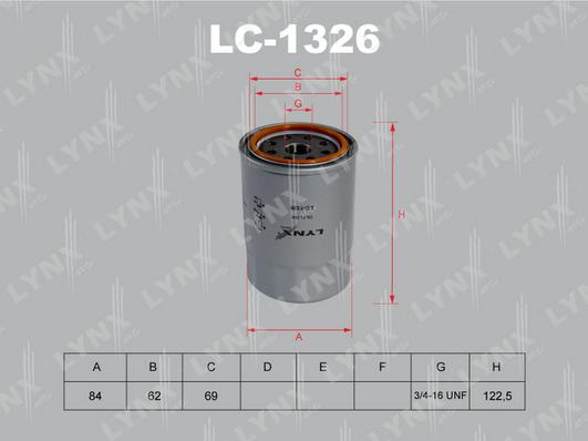 LYNXauto LC-1326 - Filtre à huile cwaw.fr