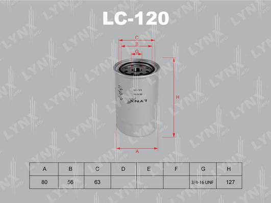 LYNXauto LC-120 - Filtre à huile cwaw.fr