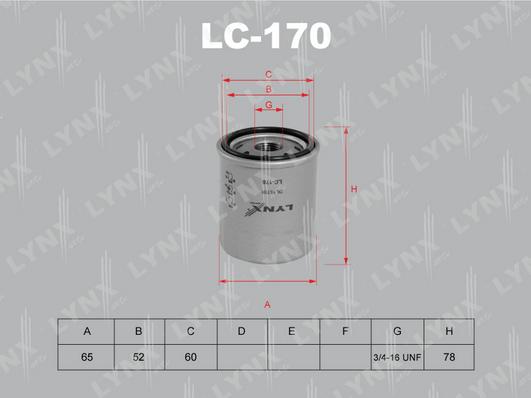 LYNXauto LC-170 - Filtre à huile cwaw.fr