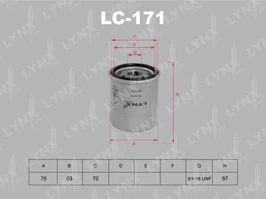 LYNXauto LC-171 - Filtre à huile cwaw.fr