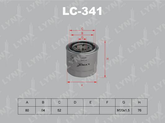 LYNXauto LC-341 - Filtre à huile cwaw.fr