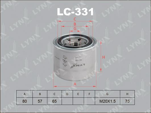 LYNXauto LC-331 - Filtre à huile cwaw.fr