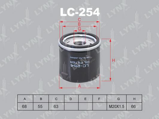 LYNXauto LC-254 - Filtre à huile cwaw.fr