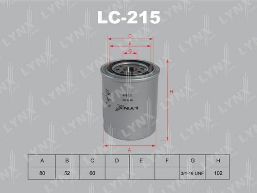 LYNXauto LC-215 - Filtre à huile cwaw.fr