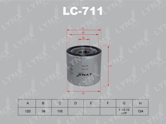 LYNXauto LC-711 - Filtre à huile cwaw.fr