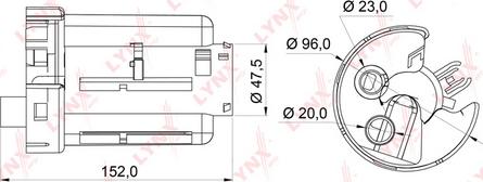 LYNXauto LF-973M - Filtre à carburant cwaw.fr