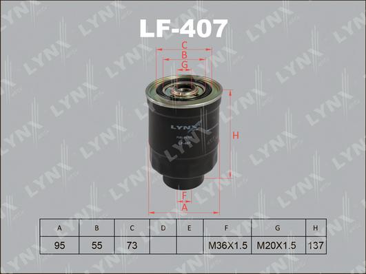 LYNXauto LF-407 - Filtre à carburant cwaw.fr