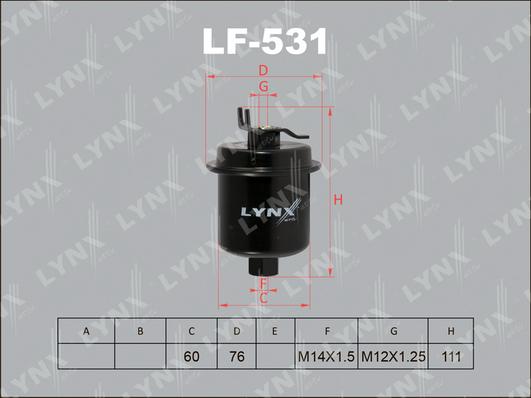 LYNXauto LF-531 - Filtre à carburant cwaw.fr