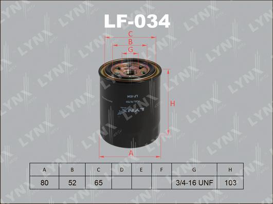 LYNXauto LF-034 - Filtre à carburant cwaw.fr