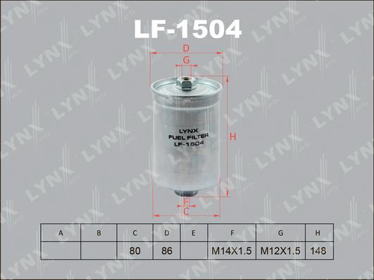 LYNXauto LF-1504 - Filtre à carburant cwaw.fr