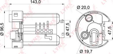 LYNXauto LF-164M - Filtre à carburant cwaw.fr