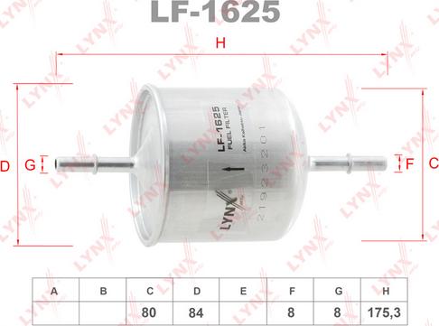 LYNXauto LF-1625 - Filtre à carburant cwaw.fr