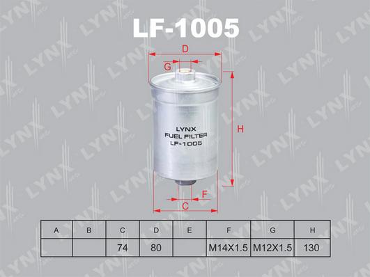 LYNXauto LF-1005 - Filtre à carburant cwaw.fr