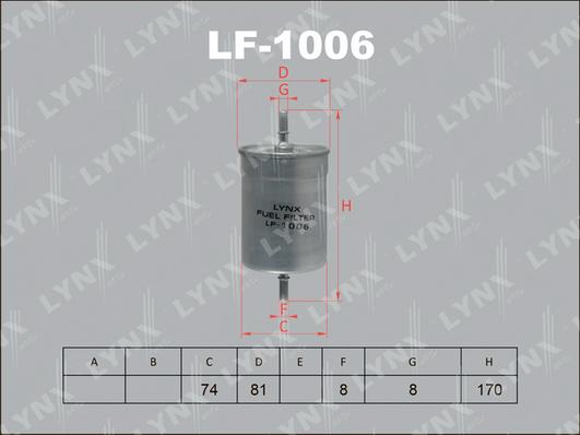 LYNXauto LF-1006 - Filtre à carburant cwaw.fr