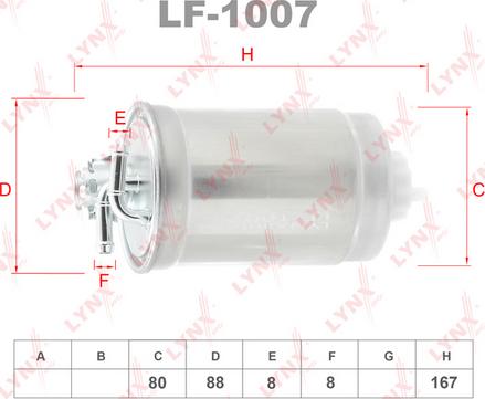 LYNXauto LF-1007 - Filtre à carburant cwaw.fr