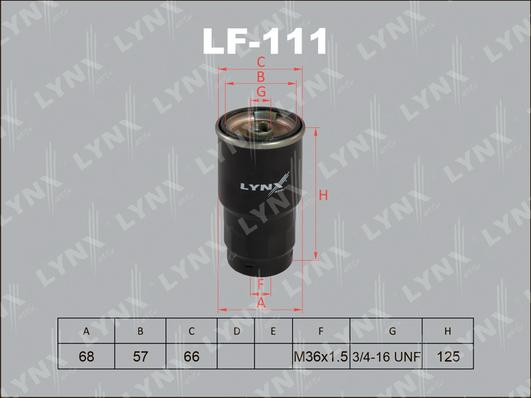 LYNXauto LF-111 - Filtre à carburant cwaw.fr