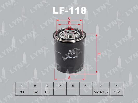 LYNXauto LF-118 - Filtre à carburant cwaw.fr