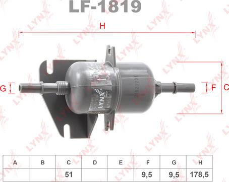 LYNXauto LF-1819 - Filtre à carburant cwaw.fr