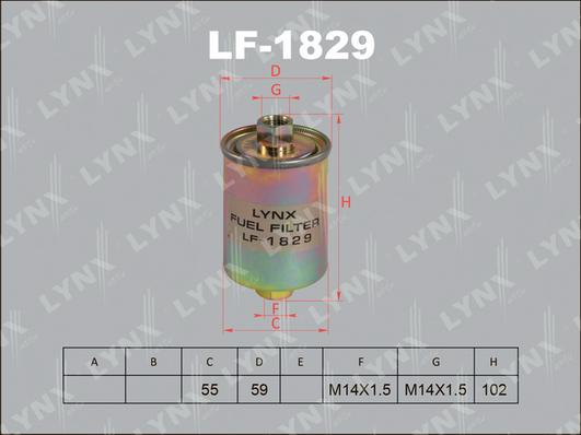 LYNXauto LF-1829 - Filtre à carburant cwaw.fr