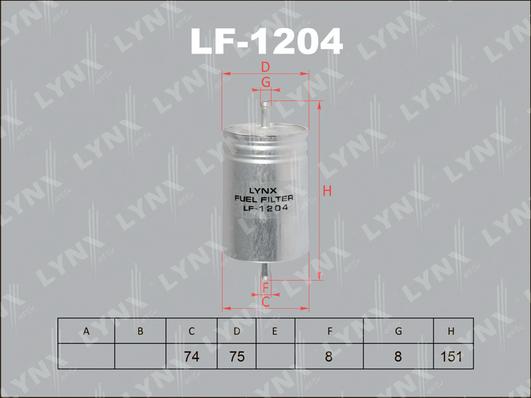 LYNXauto LF-1204 - Filtre à carburant cwaw.fr