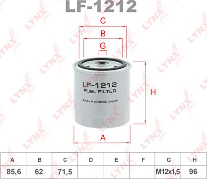 LYNXauto LF-1212 - Filtre à carburant cwaw.fr