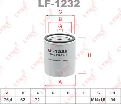 LYNXauto LF-1232 - Filtre à carburant cwaw.fr