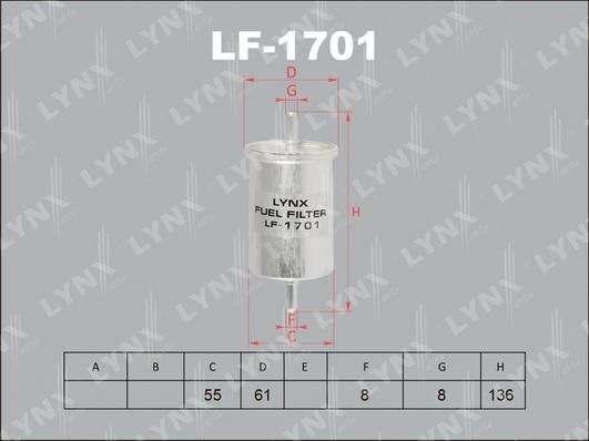 LYNXauto LF-1701 - Filtre à carburant cwaw.fr