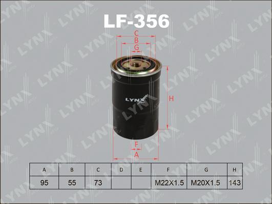 LYNXauto LF-356 - Filtre à carburant cwaw.fr