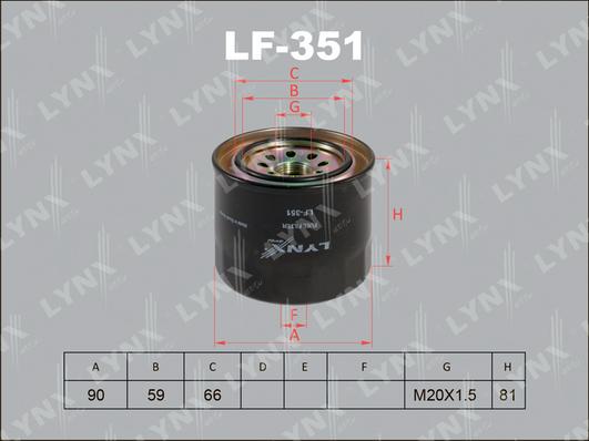 LYNXauto LF-351 - Filtre à carburant cwaw.fr