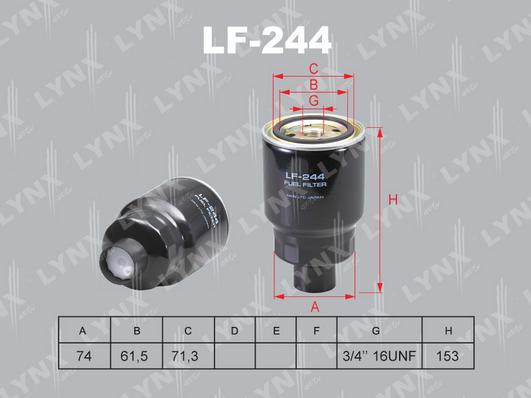 LYNXauto LF-244 - Filtre à carburant cwaw.fr