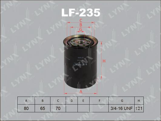 LYNXauto LF-235 - Filtre à carburant cwaw.fr