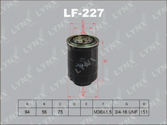 LYNXauto LF-227 - Filtre à carburant cwaw.fr