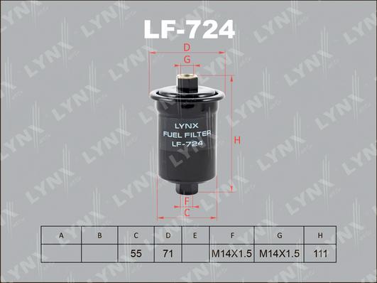 LYNXauto LF-724 - Filtre à carburant cwaw.fr