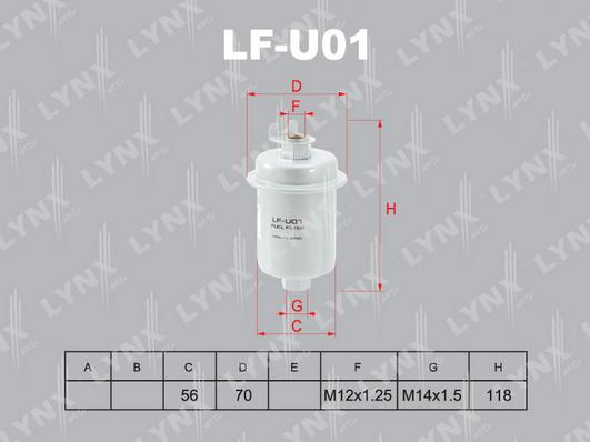 LYNXauto LF-U01 - Filtre à carburant cwaw.fr