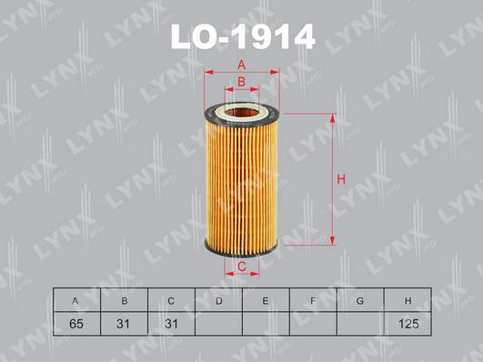 LYNXauto LO-1914 - Filtre à huile cwaw.fr