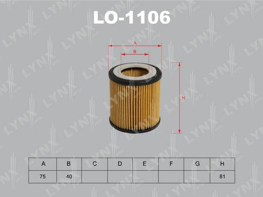 LYNXauto LO-1106 - Filtre à huile cwaw.fr