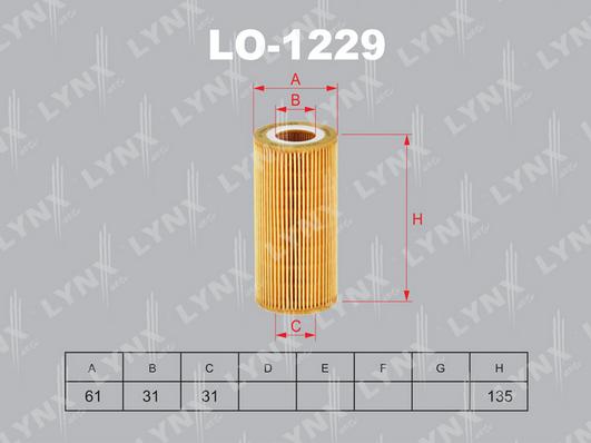 LYNXauto LO-1229 - Filtre à huile cwaw.fr